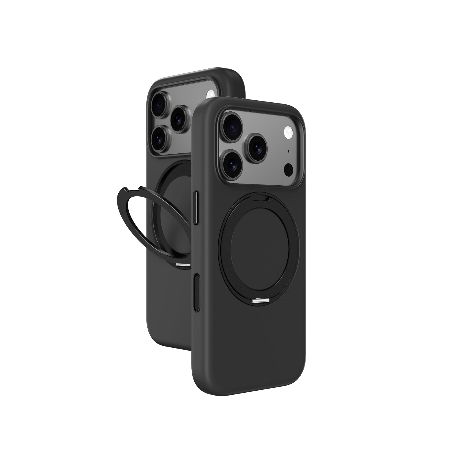 Amazingthing Cloudie Magspin Drop Proof Case For iPhone 17 Pro Max - Black