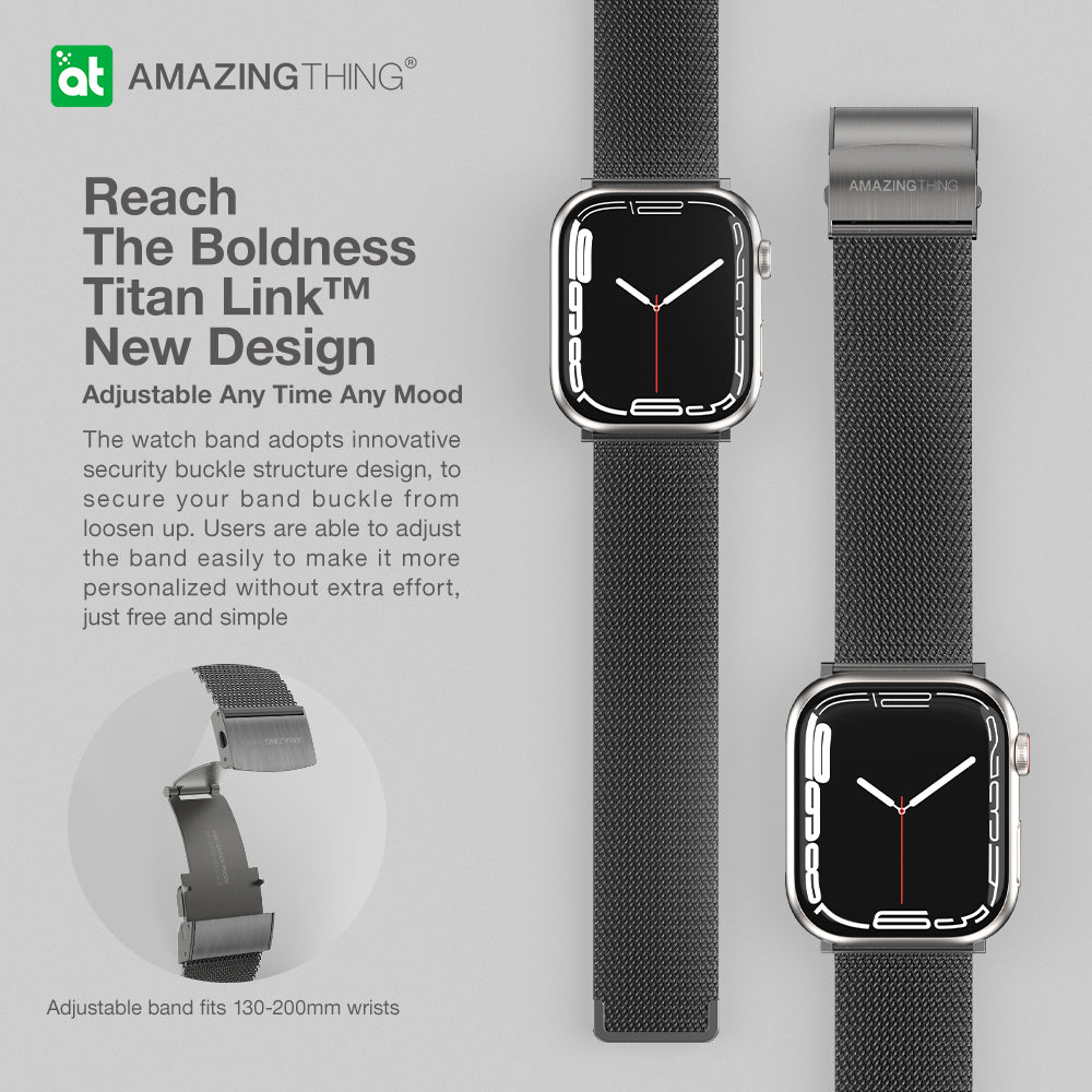 AMAZING THING TITAN METAL BAND FOR APPLE WATCH 49/45/44/42MM BLACK AMAZING THING TITAN METAL BAND FOR APPLE WATCH 49/45/44/42MM BLACK