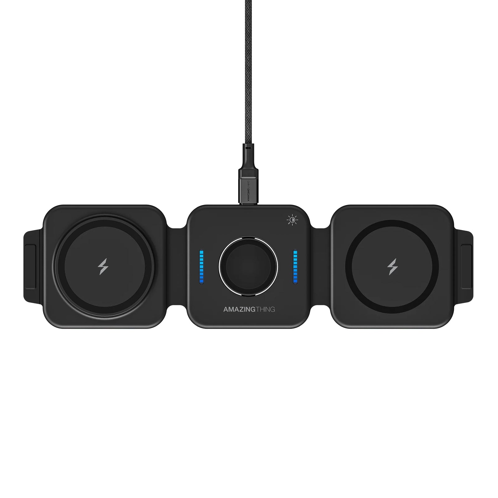 AMAZING THING EXPLORER PRO 3IN1 PD 15W PORTABLE WIRELESS CHARGER WITH 1.2M USB-C TO USB-C CABLE AMAZING THING EXPLORER PRO 3IN1 PD 15W PORTABLE WIRELESS CHARGER WITH 1.2M USB-C TO USB-C CABLE