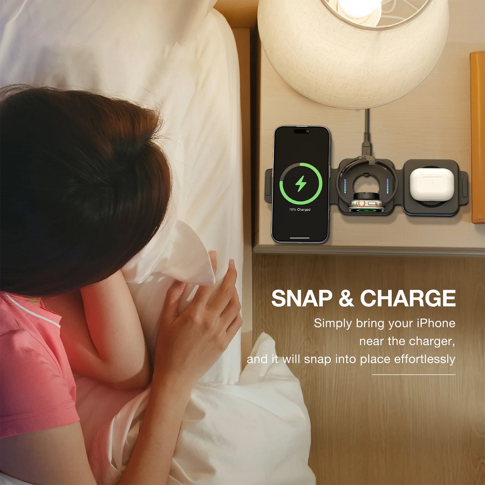 AMAZING THING EXPLORER PRO 3IN1 PD 15W PORTABLE WIRELESS CHARGER WITH 1.2M USB-C TO USB-C CABLE AMAZING THING EXPLORER PRO 3IN1 PD 15W PORTABLE WIRELESS CHARGER WITH 1.2M USB-C TO USB-C CABLE
