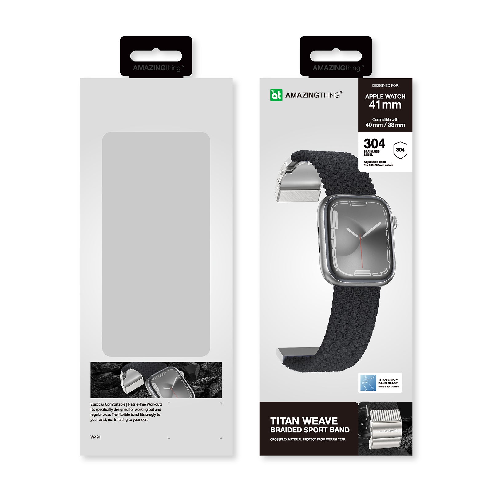 Amazingthing Titan Weave Band for Apple Watch 41/40/38mm Amazingthing Titan Weave Band for Apple Watch 41/40/38mm