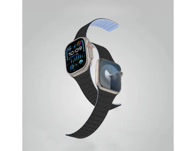 AT APPLE W Smoothie Mag Silicone Magnetic Band 49/45/41 MM Blue - ALAMAT