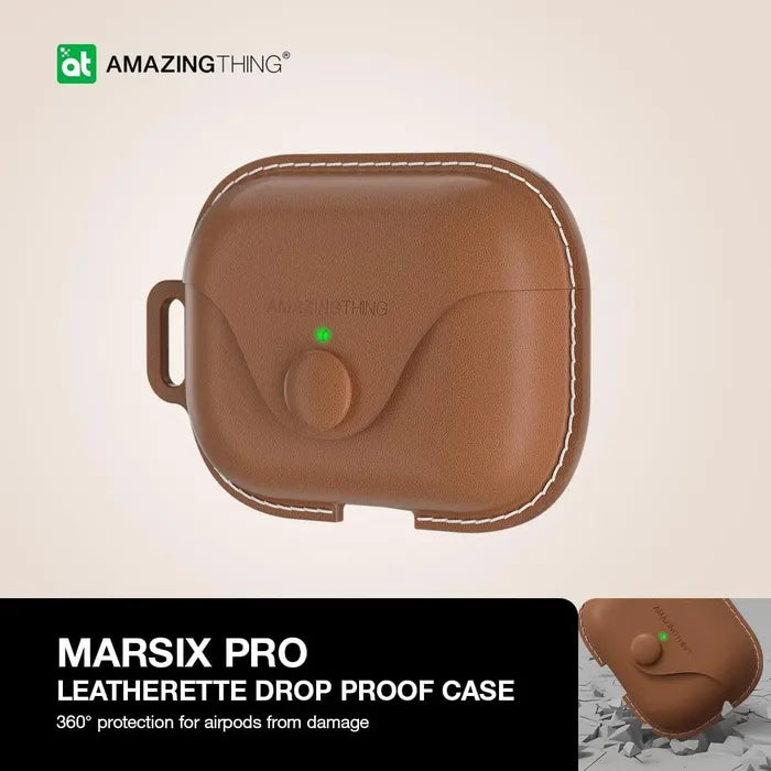 Marsix Pro Leatherette Case Airpod Pro/ Pro2 Black Marsix Pro Leatherette Case Airpod Pro/ Pro2 Black