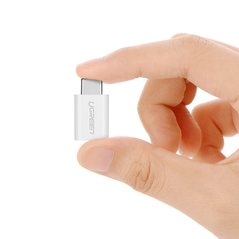 Ugreen Usb-C 3.1 To Micro Usb Adapter Abs Case - White Ugreen Usb-C 3.1 To Micro Usb Adapter Abs Case - White