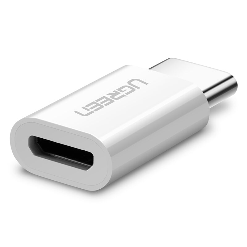 Ugreen Usb-C 3.1 To Micro Usb Adapter Abs Case - White Ugreen Usb-C 3.1 To Micro Usb Adapter Abs Case - White