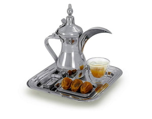DEEM ARABIC COFFEE SERVING SET SILVER - ALAMAT