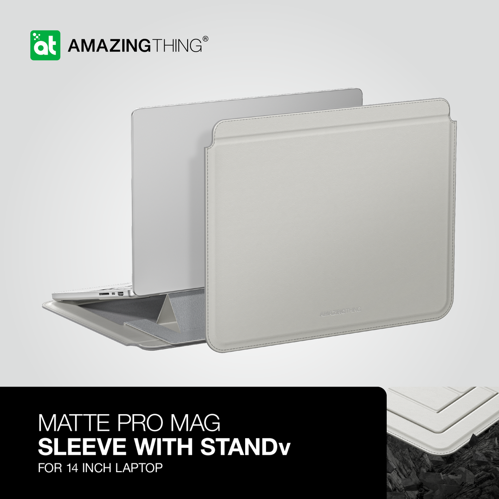 Amazingthing Matte Pro Mag Sleeve With Stand for Macbook Pro 13/14 Amazingthing Matte Pro Mag Sleeve With Stand for Macbook Pro 13/14
