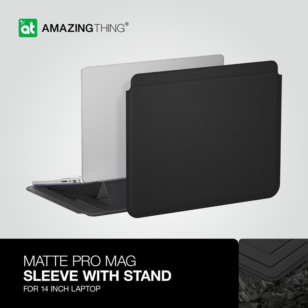 Amazingthing Matte Pro Mag Sleeve With Stand for Macbook Pro 13/14 Amazingthing Matte Pro Mag Sleeve With Stand for Macbook Pro 13/14