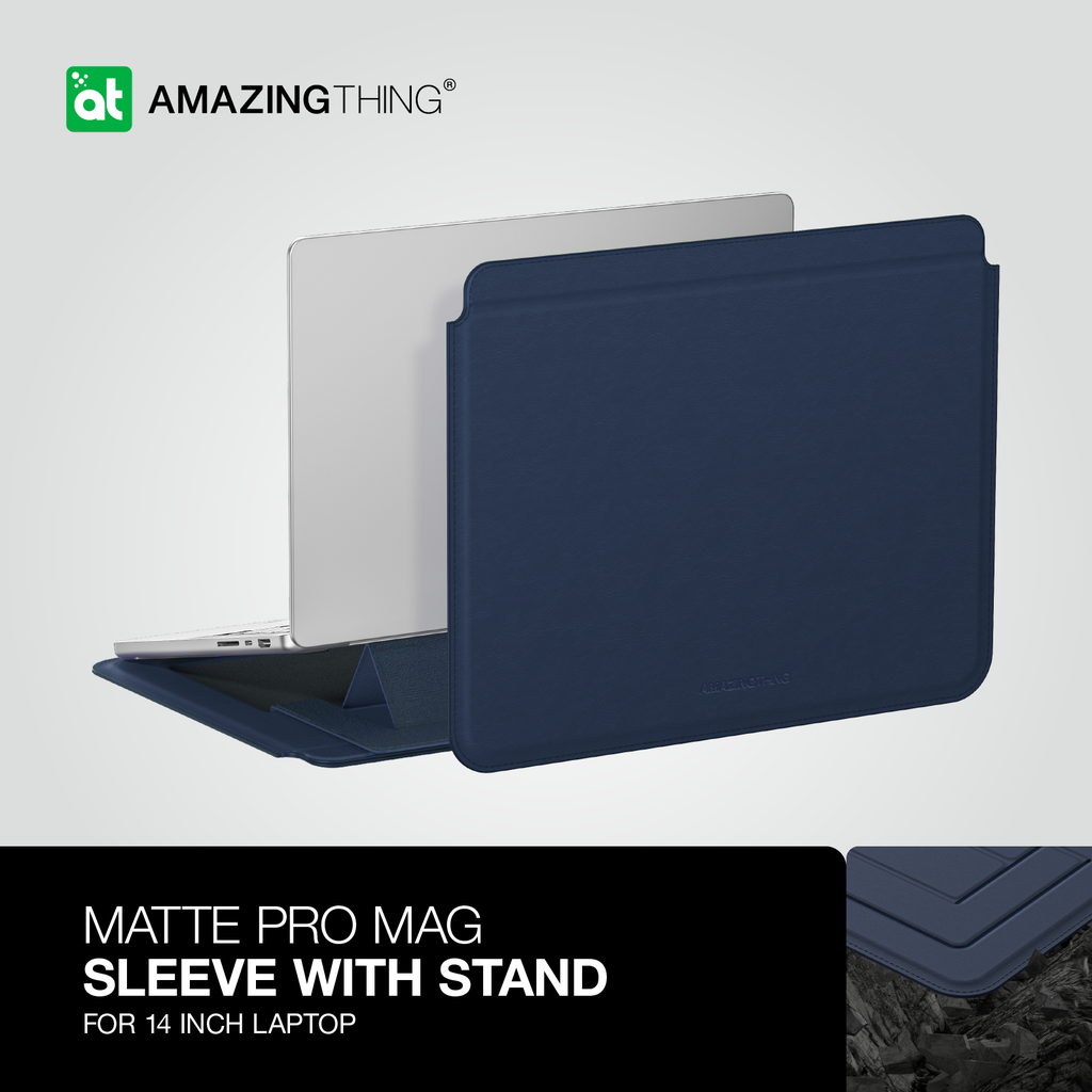 Amazingthing Matte Pro Mag Sleeve With Stand for Macbook Pro 13/14 Amazingthing Matte Pro Mag Sleeve With Stand for Macbook Pro 13/14