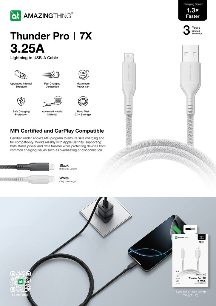 Amazingthing Thunder Pro I 7x USB -A to Lightning 3.25A Amazingthing Thunder Pro I 7x USB -A to Lightning 3.25A