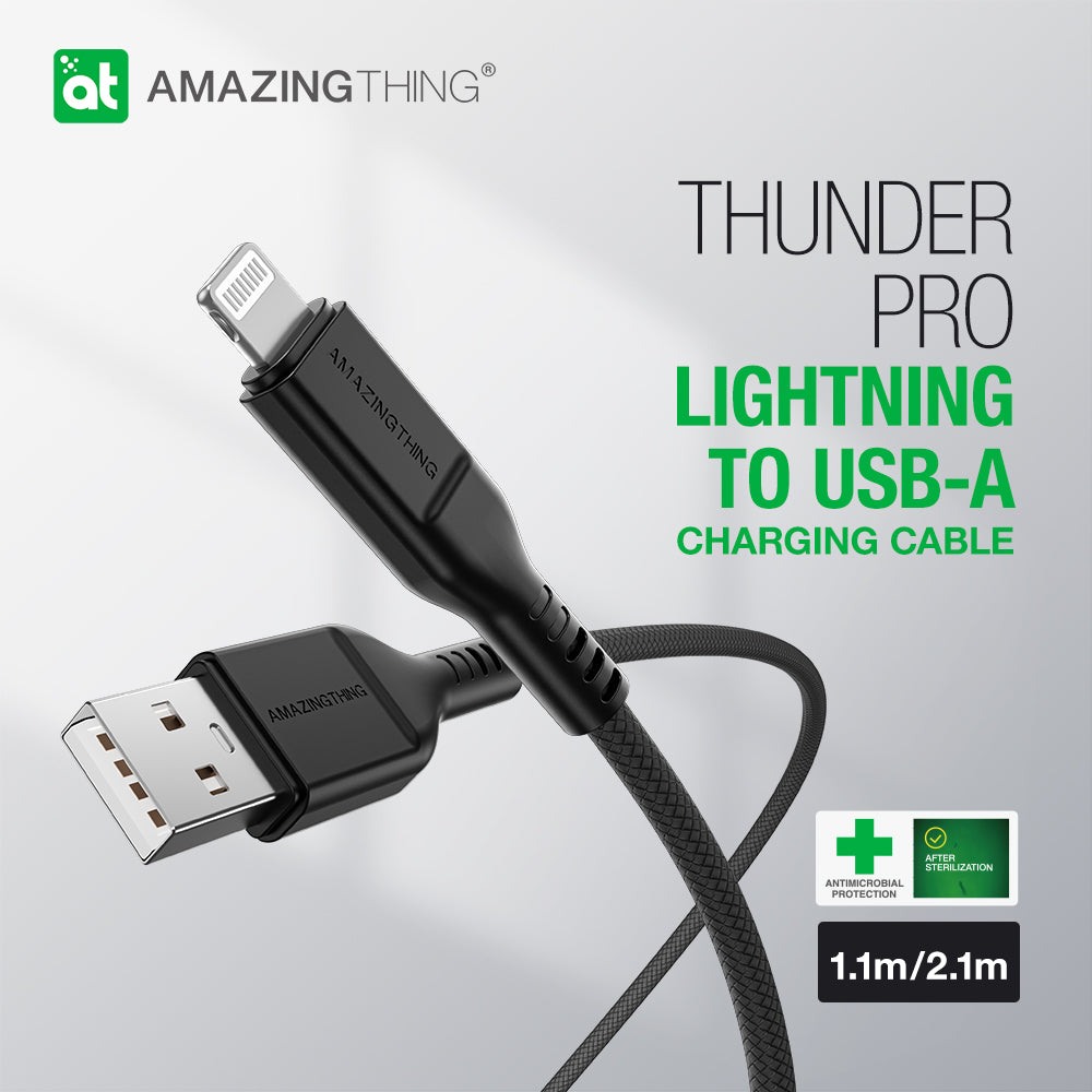 AMAZINGTHING THUNDER PRO USB-A TO LIGHTNING 3.2A 1.1M CABLE AMAZINGTHING THUNDER PRO USB-A TO LIGHTNING 3.2A 1.1M CABLE