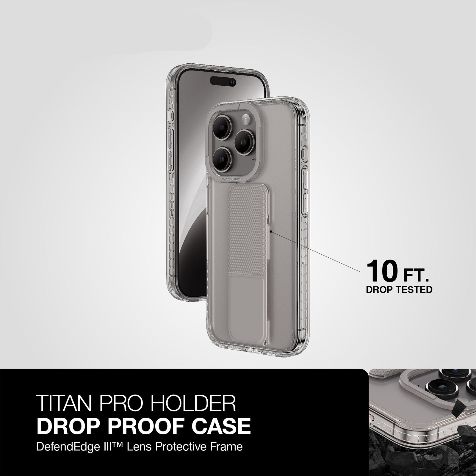 AMAZING THING TITAN PRO HOLDER DROP PROOF CASE FOR IPHONE 15 6.1 PRO 2023 AMAZING THING TITAN PRO HOLDER DROP PROOF CASE FOR IPHONE 15 6.1 PRO 2023