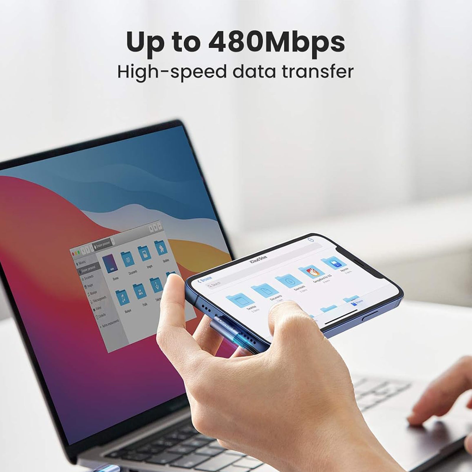 UGREEN USB-C to Angled Lightning Cable Aluminum Shell Braided 2M UGREEN USB-C to Angled Lightning Cable Aluminum Shell Braided 2M