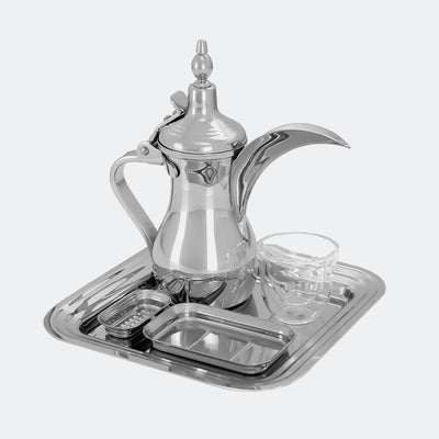 Deem Arabic Coffee Serving Set - Silver - ALAMAT