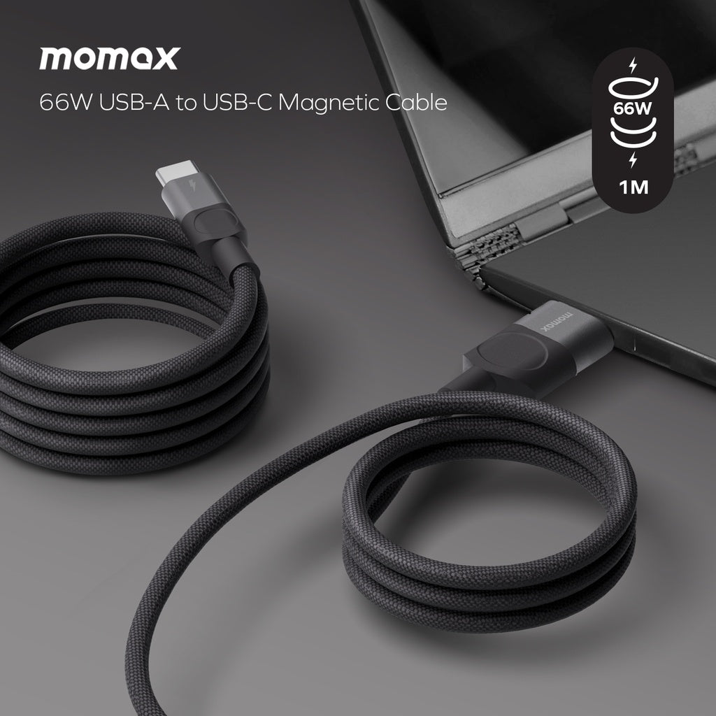 Momax Mag Link 66w Usb-a to Usb-c Magnetic Cable 1m Momax Mag Link 66w Usb-a to Usb-c Magnetic Cable 1m