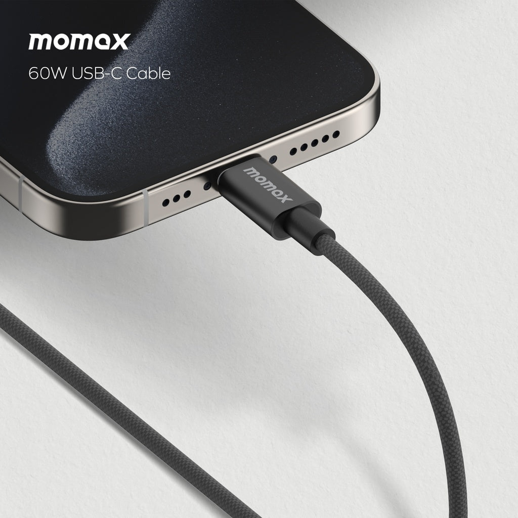 MOMAX ELITE 60W USB-C TO USB-C CABLE 1.5M MOMAX ELITE 60W USB-C TO USB-C CABLE 1.5M