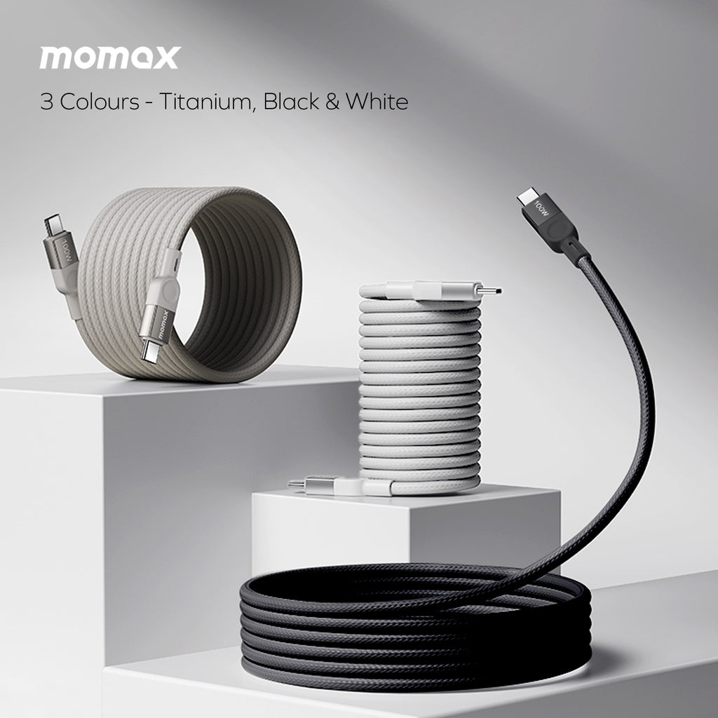 MOMAX ELITE MAG LINK 100W USB-C TO USB-C MAGNETIC CABLE 1M MOMAX ELITE MAG LINK 100W USB-C TO USB-C MAGNETIC CABLE 1M