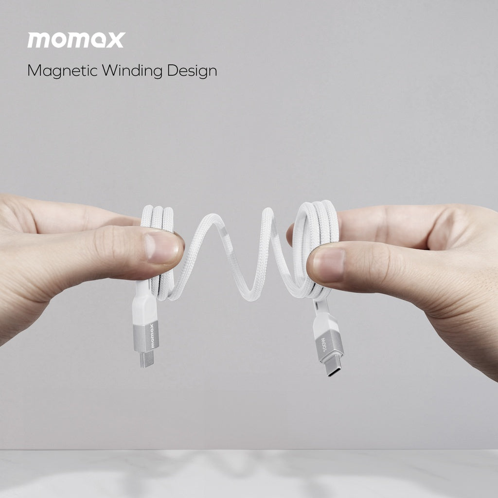 MOMAX ELITE MAG LINK 100W USB-C TO USB-C MAGNETIC CABLE 1M MOMAX ELITE MAG LINK 100W USB-C TO USB-C MAGNETIC CABLE 1M
