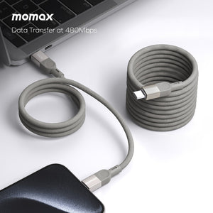 MOMAX ELITE MAG LINK 100W USB-C TO USB-C MAGNETIC CABLE 1M - ALAMAT