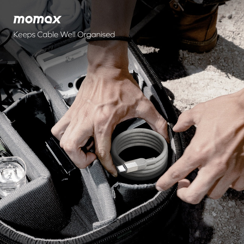 MOMAX ELITE MAG LINK 100W USB-C TO USB-C MAGNETIC CABLE 1M MOMAX ELITE MAG LINK 100W USB-C TO USB-C MAGNETIC CABLE 1M