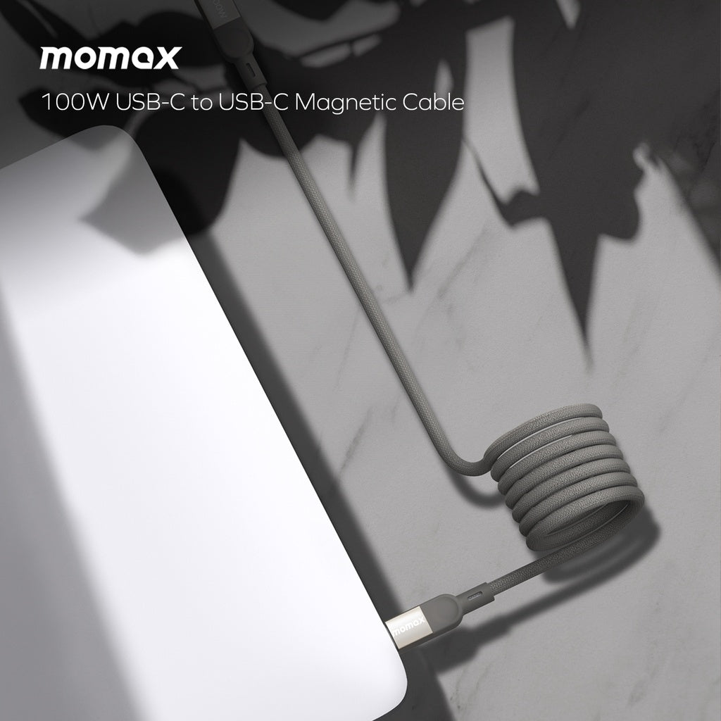 MOMAX ELITE MAG LINK 100W USB-C TO USB-C MAGNETIC CABLE 1M MOMAX ELITE MAG LINK 100W USB-C TO USB-C MAGNETIC CABLE 1M