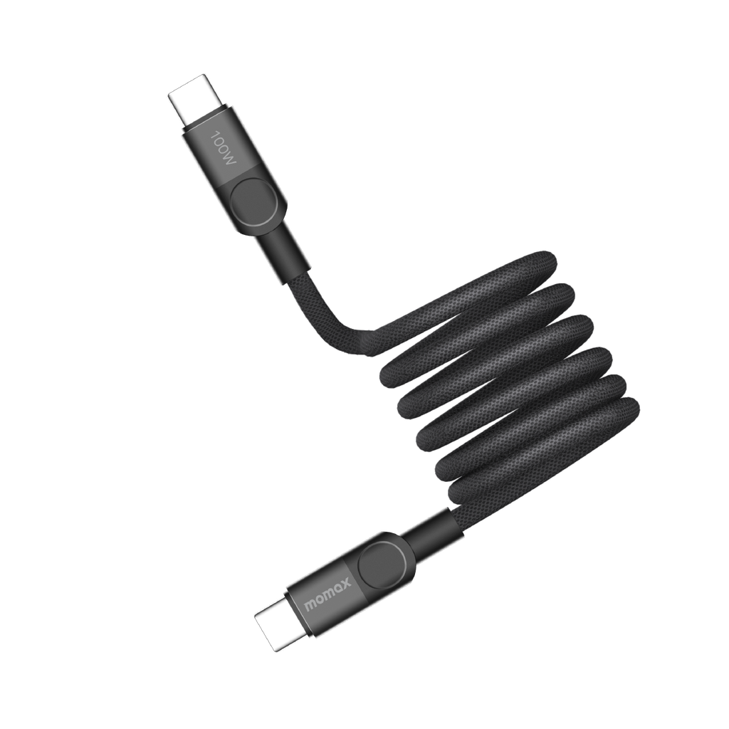 Momax Mag Link 100W USB- C to USB C Magnetic Cable 1m - Black Momax Mag Link 100W USB- C to USB C Magnetic Cable 1m - Black