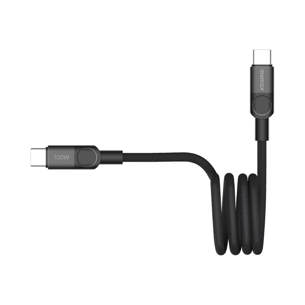 Momax Mag Link 100W USB- C to USB C Magnetic Cable 1m - Black Momax Mag Link 100W USB- C to USB C Magnetic Cable 1m - Black
