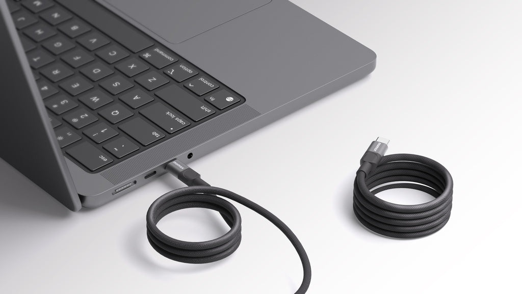 Momax Mag Link 100W USB- C to USB C Magnetic Cable 1m - Black Momax Mag Link 100W USB- C to USB C Magnetic Cable 1m - Black