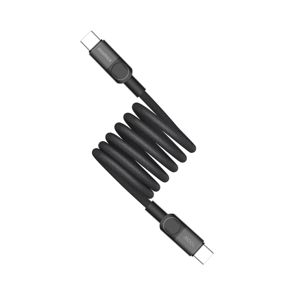 Momax Mag Link 100W USB- C to USB C Magnetic Cable 1m - Black Momax Mag Link 100W USB- C to USB C Magnetic Cable 1m - Black