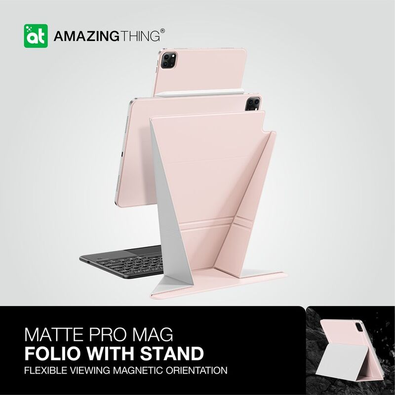 AT MATTE PRO MAG FOLIO WITH STAND 10.9/11 PINK AT MATTE PRO MAG FOLIO WITH STAND 10.9/11 PINK