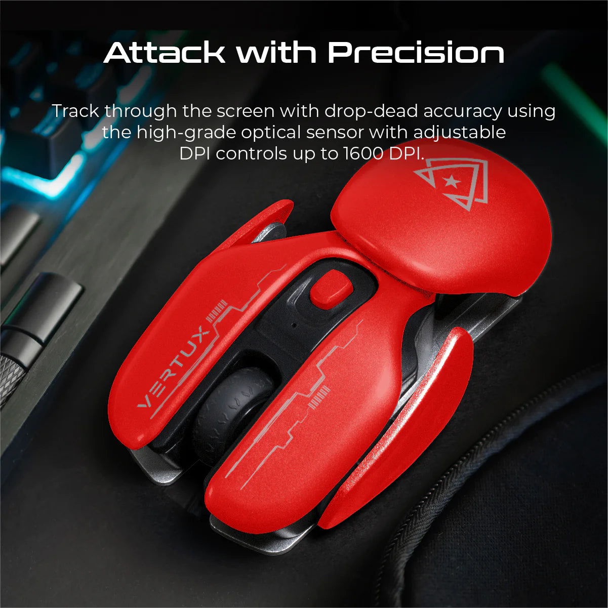 Vertux Glider High Performance Wireless Gaming Mouse Vertux Glider High Performance Wireless Gaming Mouse