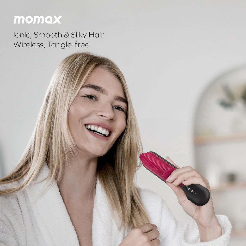 Momax Ultra Sleek Cordless Hair Straightener Brush Momax Ultra Sleek Cordless Hair Straightener Brush