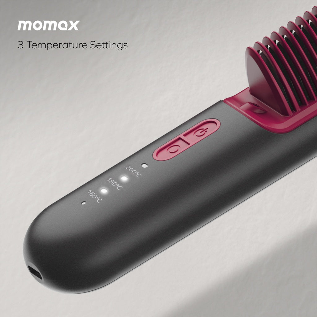Momax Ultra Sleek Cordless Hair Straightener Brush Momax Ultra Sleek Cordless Hair Straightener Brush