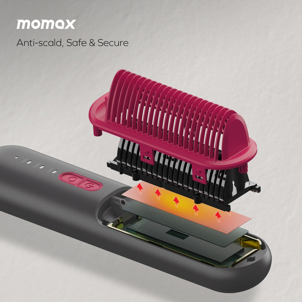 Momax Ultra Sleek Cordless Hair Straightener Brush Momax Ultra Sleek Cordless Hair Straightener Brush
