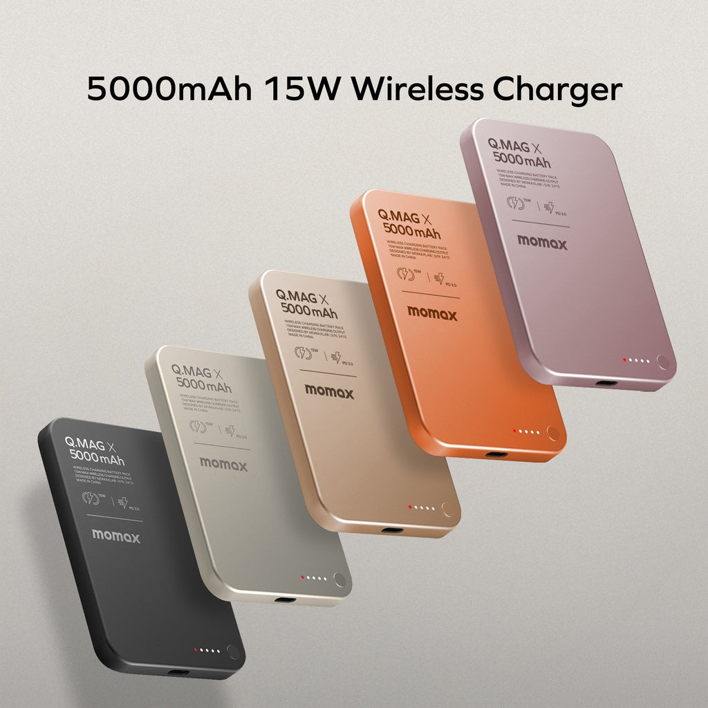 Momax Q.mag X 5000mAh Gen2 15W Ultra Slim Magsafe Wireless Power Bank Momax Q.mag X 5000mAh Gen2 15W Ultra Slim Magsafe Wireless Power Bank