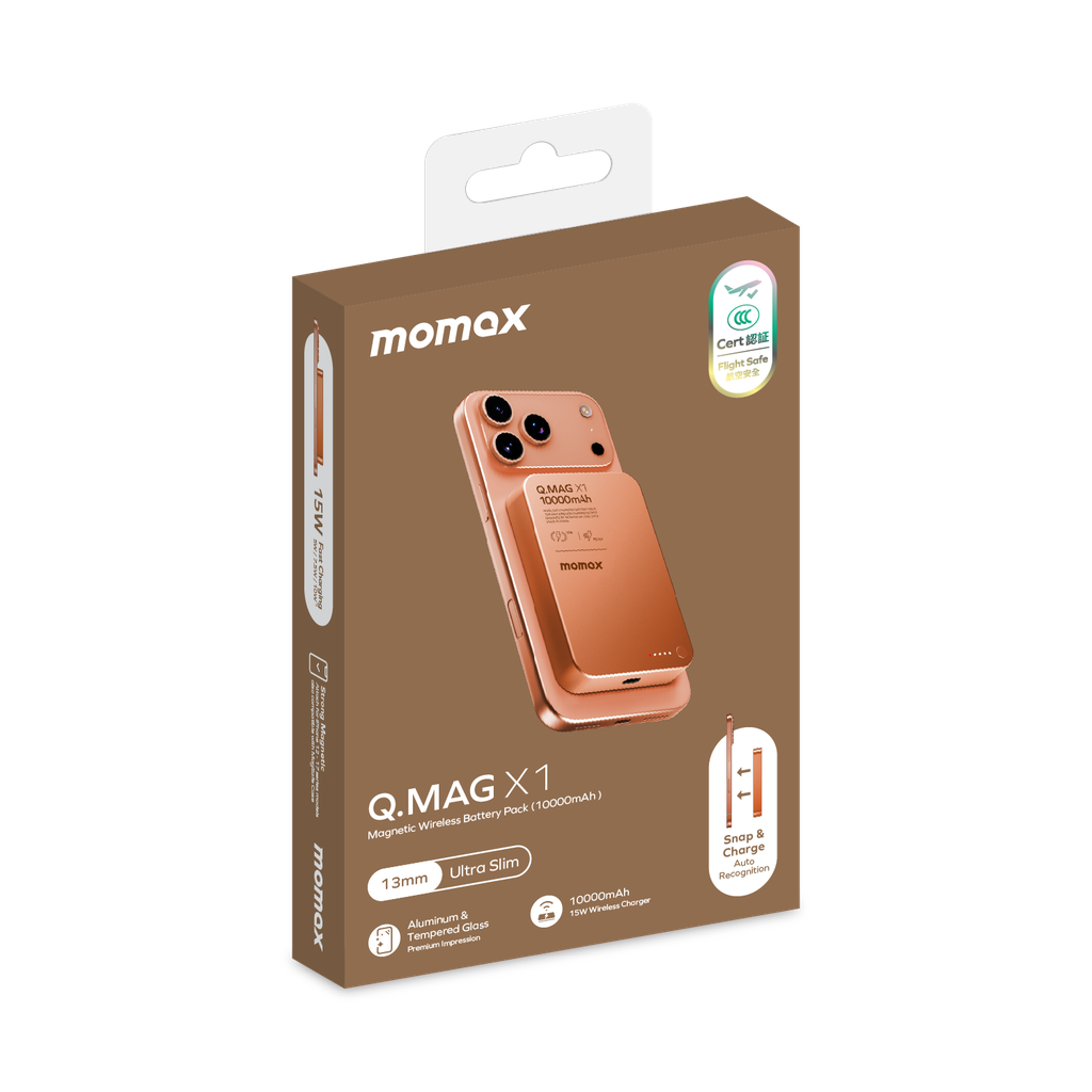 Momax Q.mag X1 10000mAh Gen2 15W Magsafe Wireless Power Bank Momax Q.mag X1 10000mAh Gen2 15W Magsafe Wireless Power Bank