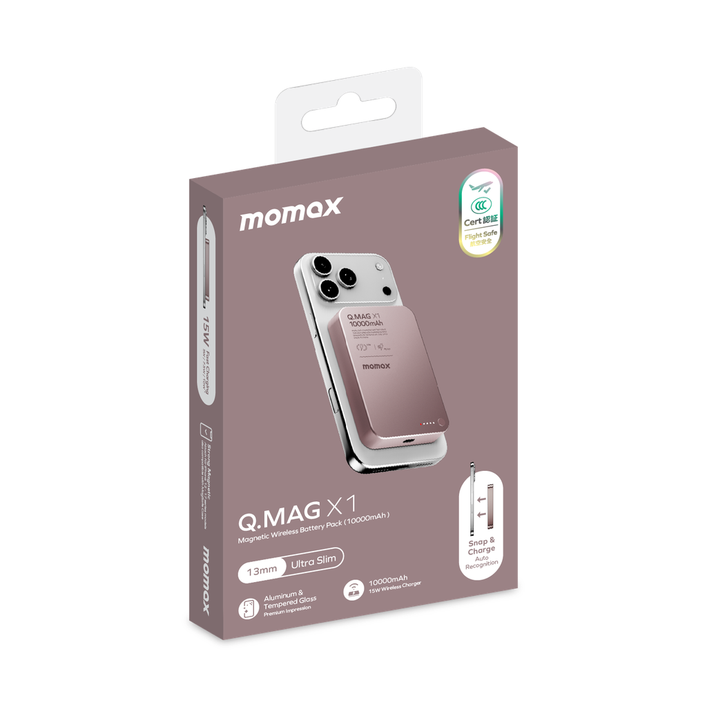 Momax Q.mag X1 10000mAh Gen2 15W Magsafe Wireless Power Bank Momax Q.mag X1 10000mAh Gen2 15W Magsafe Wireless Power Bank