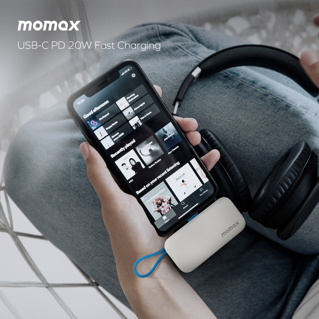 MOMAX 1-POWER MINI 5000mAh 3IN1 POWER BANK WITH LIGHTNING PLUG MOMAX 1-POWER MINI 5000mAh 3IN1 POWER BANK WITH LIGHTNING PLUG