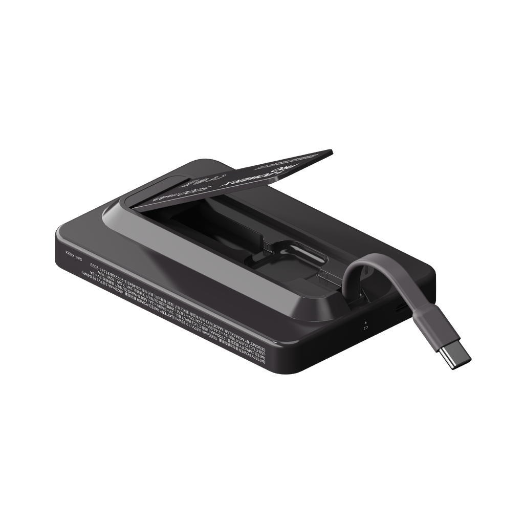 MOMAX 1-POWER X PRO 5000mAh MAGNETIC WIRELESS POWER BANK WITH STAND AND BUILT-IN USB-C CABLE MOMAX 1-POWER X PRO 5000mAh MAGNETIC WIRELESS POWER BANK WITH STAND AND BUILT-IN USB-C CABLE