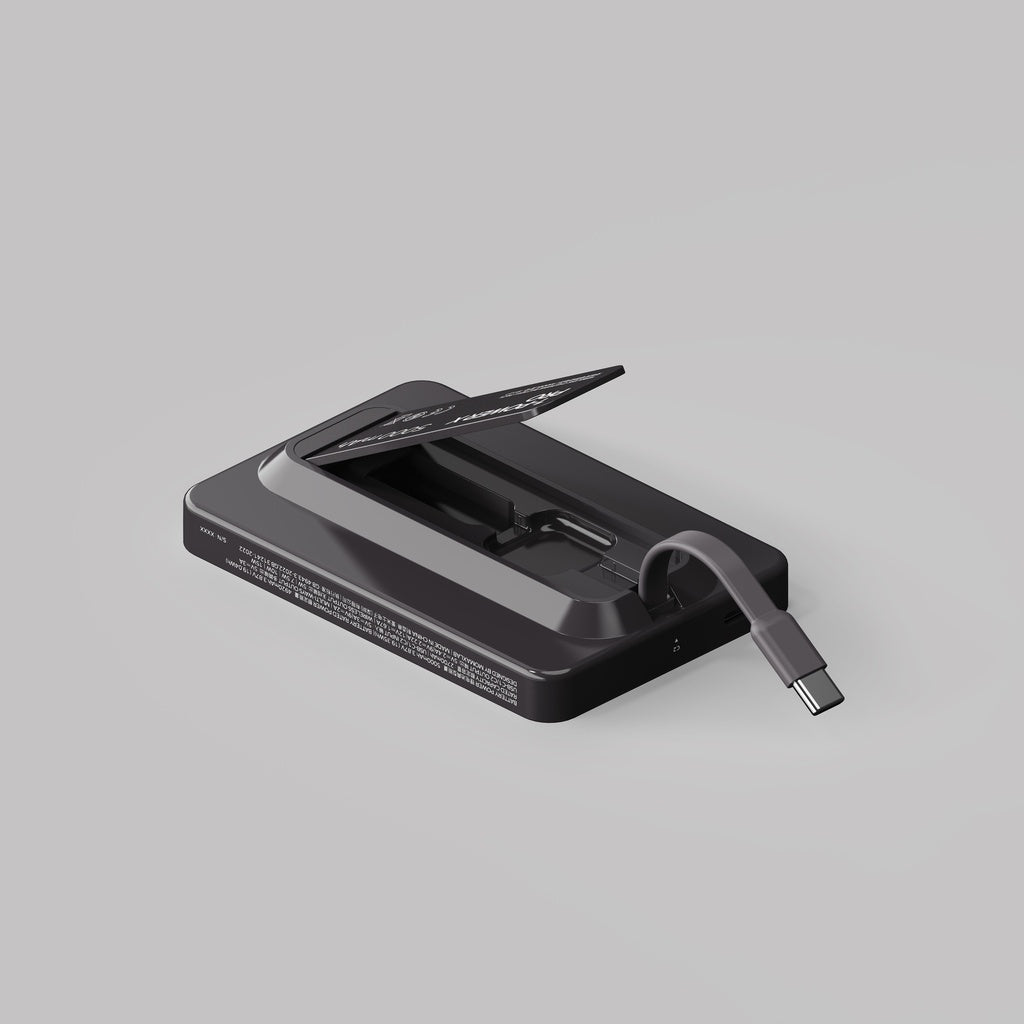 MOMAX 1-POWER X PRO 5000mAh MAGNETIC WIRELESS POWER BANK WITH STAND AND BUILT-IN USB-C CABLE MOMAX 1-POWER X PRO 5000mAh MAGNETIC WIRELESS POWER BANK WITH STAND AND BUILT-IN USB-C CABLE