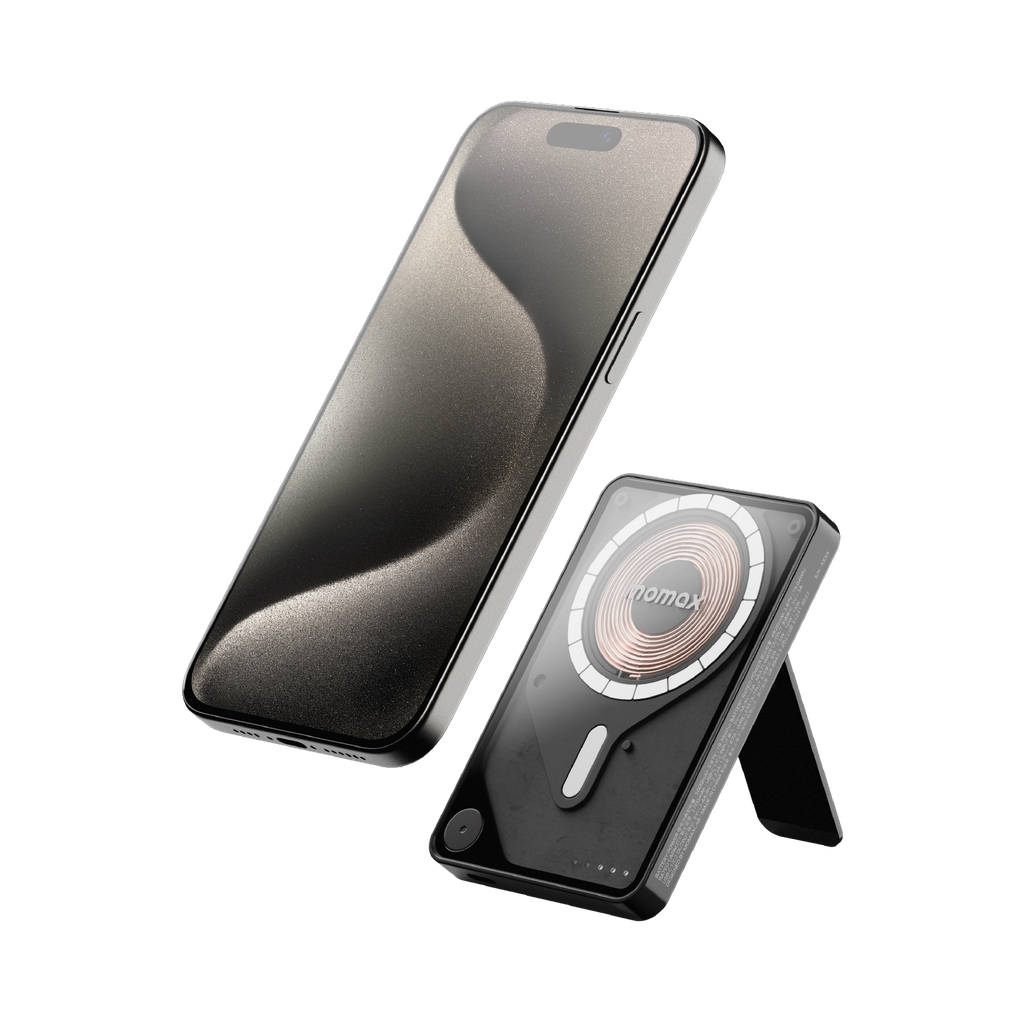 MOMAX 1-POWER X PRO 5000mAh MAGNETIC WIRELESS POWER BANK WITH STAND AND BUILT-IN USB-C CABLE MOMAX 1-POWER X PRO 5000mAh MAGNETIC WIRELESS POWER BANK WITH STAND AND BUILT-IN USB-C CABLE