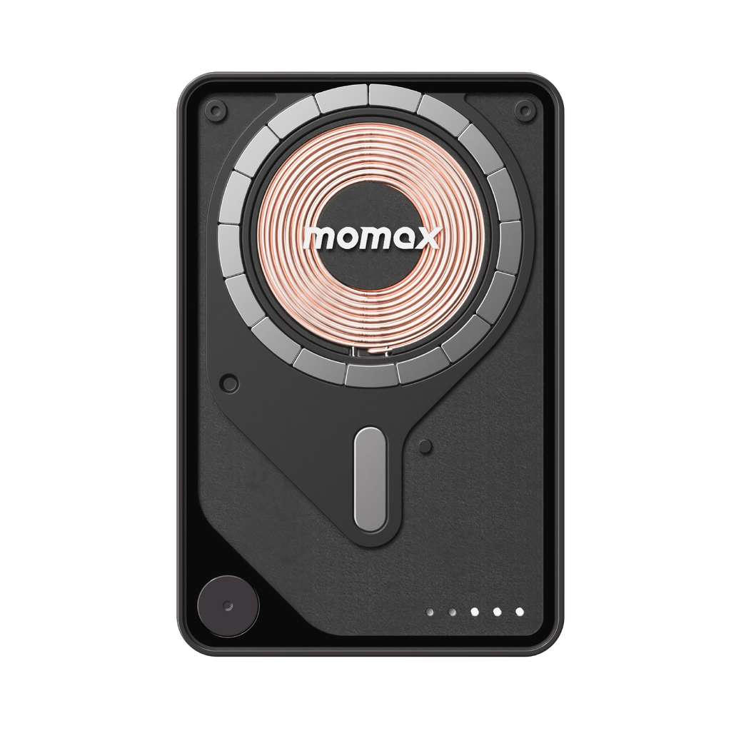 MOMAX 1-POWER X PRO 5000mAh MAGNETIC WIRELESS POWER BANK WITH STAND AND BUILT-IN USB-C CABLE MOMAX 1-POWER X PRO 5000mAh MAGNETIC WIRELESS POWER BANK WITH STAND AND BUILT-IN USB-C CABLE