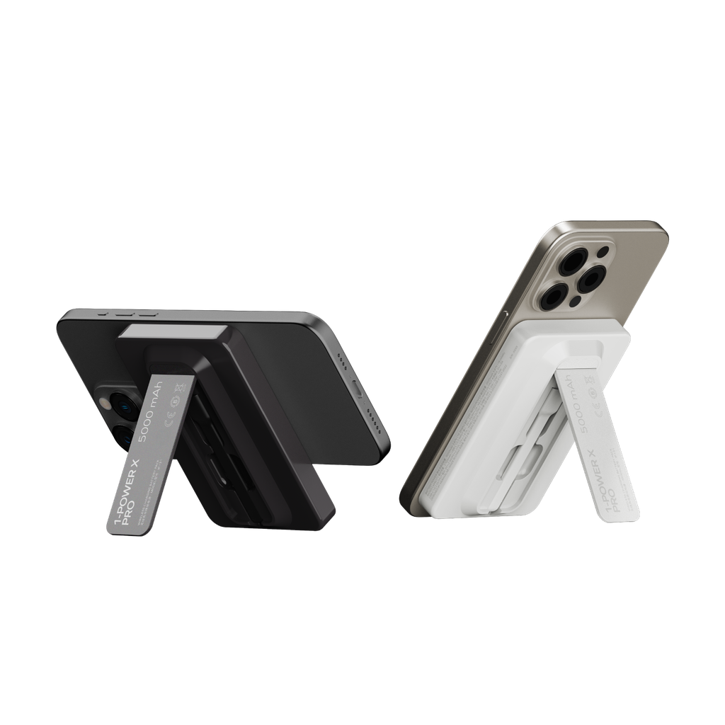MOMAX 1-POWER X PRO 5000mAh MAGNETIC WIRELESS POWER BANK WITH STAND AND BUILT-IN USB-C CABLE MOMAX 1-POWER X PRO 5000mAh MAGNETIC WIRELESS POWER BANK WITH STAND AND BUILT-IN USB-C CABLE