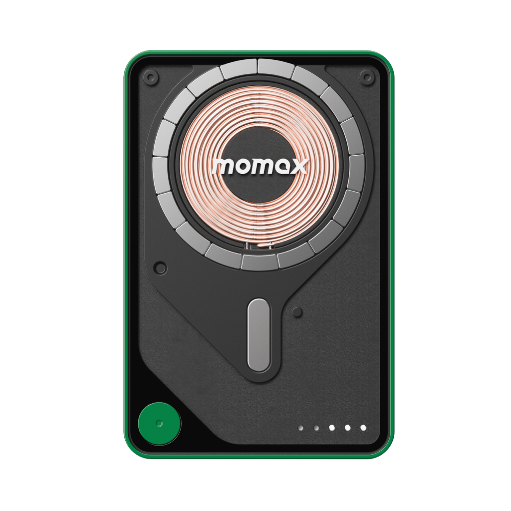 MOMAX 1-POWER X PRO 5000mAh MAGNETIC WIRELESS POWER BANK WITH STAND AND BUILT-IN USB-C CABLE MOMAX 1-POWER X PRO 5000mAh MAGNETIC WIRELESS POWER BANK WITH STAND AND BUILT-IN USB-C CABLE