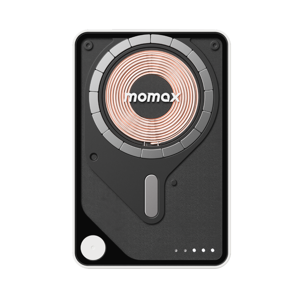 MOMAX 1-POWER X PRO 5000mAh MAGNETIC WIRELESS POWER BANK WITH STAND AND BUILT-IN USB-C CABLE MOMAX 1-POWER X PRO 5000mAh MAGNETIC WIRELESS POWER BANK WITH STAND AND BUILT-IN USB-C CABLE