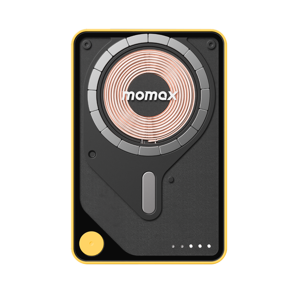 MOMAX 1-POWER X PRO 5000mAh MAGNETIC WIRELESS POWER BANK WITH STAND AND BUILT-IN USB-C CABLE MOMAX 1-POWER X PRO 5000mAh MAGNETIC WIRELESS POWER BANK WITH STAND AND BUILT-IN USB-C CABLE