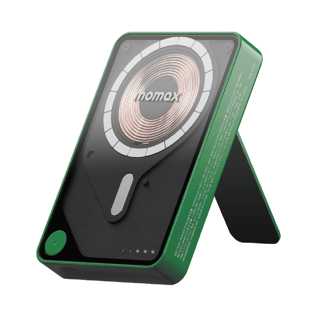 MOMAX 1-POWER X PRO+ 10000mAh MAGNETIC WIRELESS POWER BANK WITH STAND AND BUILT-IN USB-C CABLE MOMAX 1-POWER X PRO+ 10000mAh MAGNETIC WIRELESS POWER BANK WITH STAND AND BUILT-IN USB-C CABLE