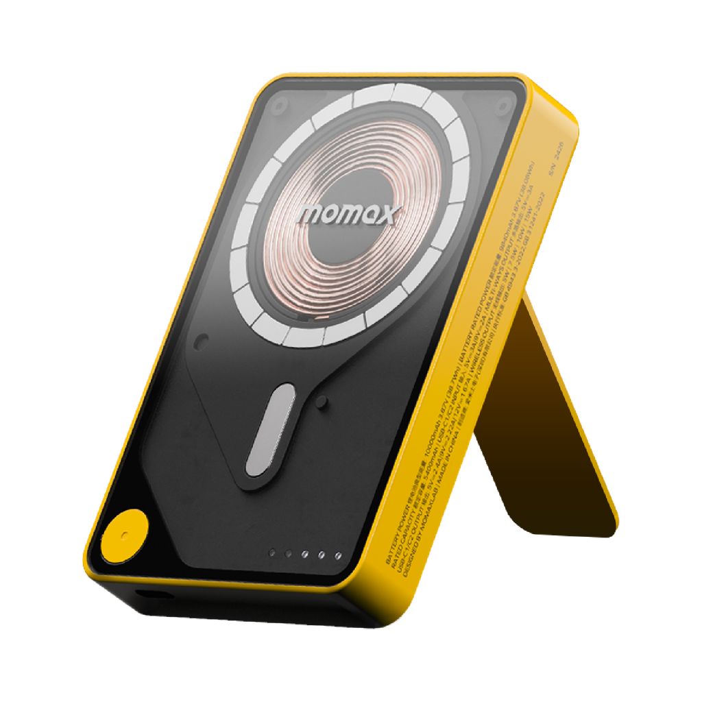 MOMAX 1-POWER X PRO+ 10000mAh MAGNETIC WIRELESS POWER BANK WITH STAND AND BUILT-IN USB-C CABLE MOMAX 1-POWER X PRO+ 10000mAh MAGNETIC WIRELESS POWER BANK WITH STAND AND BUILT-IN USB-C CABLE