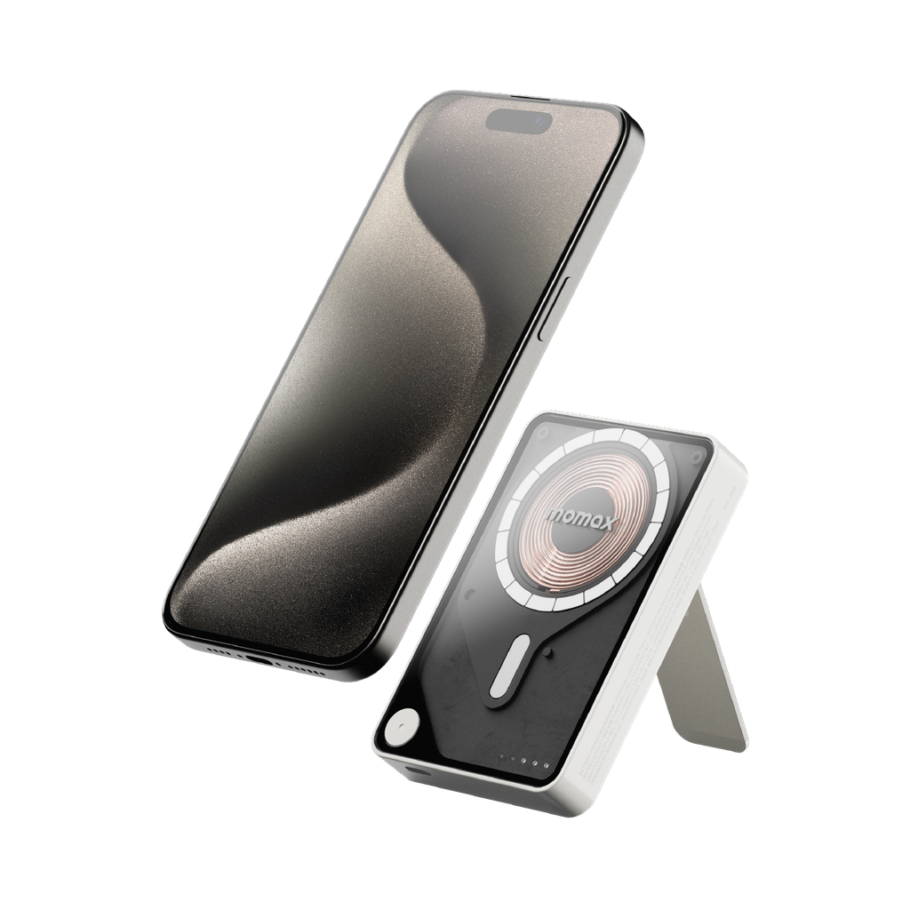 MOMAX 1-POWER X PRO+ 10000mAh MAGNETIC WIRELESS POWER BANK WITH STAND AND BUILT-IN USB-C CABLE MOMAX 1-POWER X PRO+ 10000mAh MAGNETIC WIRELESS POWER BANK WITH STAND AND BUILT-IN USB-C CABLE