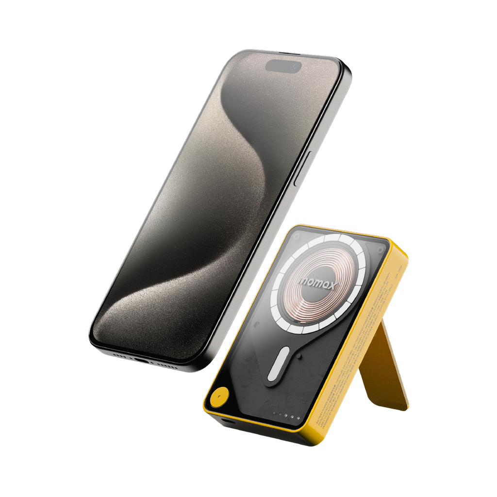 MOMAX 1-POWER X PRO+ 10000mAh MAGNETIC WIRELESS POWER BANK WITH STAND AND BUILT-IN USB-C CABLE MOMAX 1-POWER X PRO+ 10000mAh MAGNETIC WIRELESS POWER BANK WITH STAND AND BUILT-IN USB-C CABLE